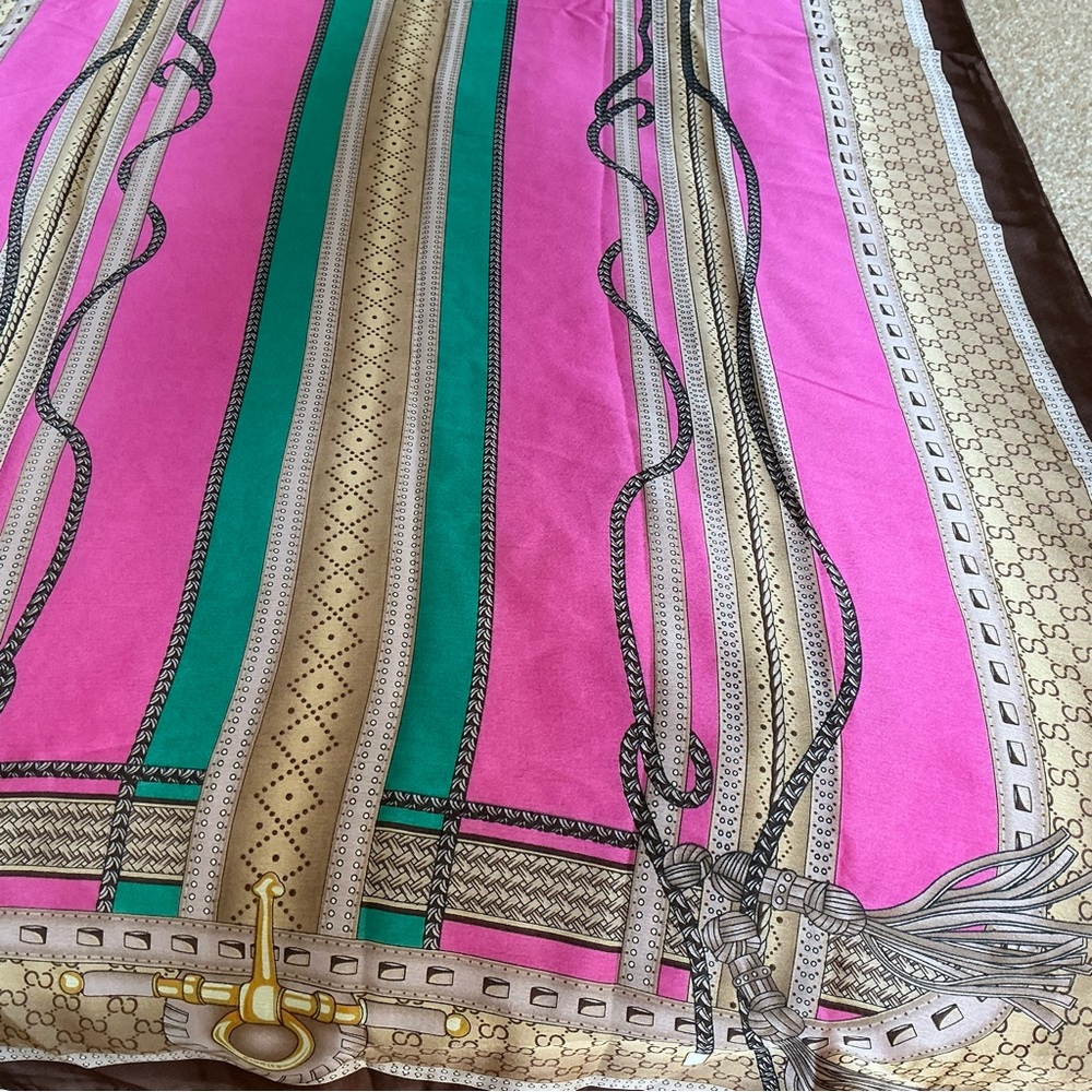 Luxurious Fashion Scarf Colorful Printed Vibrant Silky Long Scarf New - Picture 9 of 12